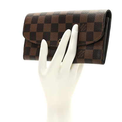 Louis Vuitton Damier Ebene Emilie Wallet 2 of 9