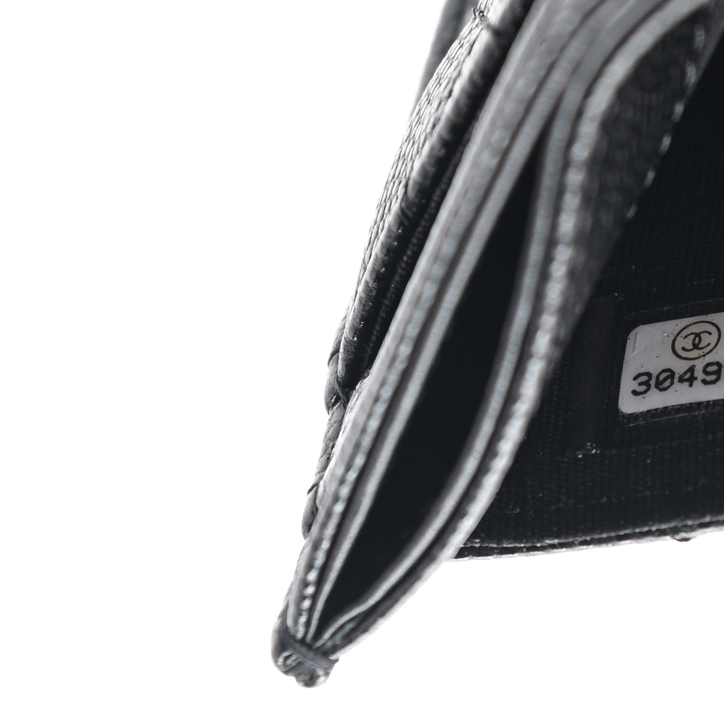 Caviar Quilted French New Wave Card Holder Black