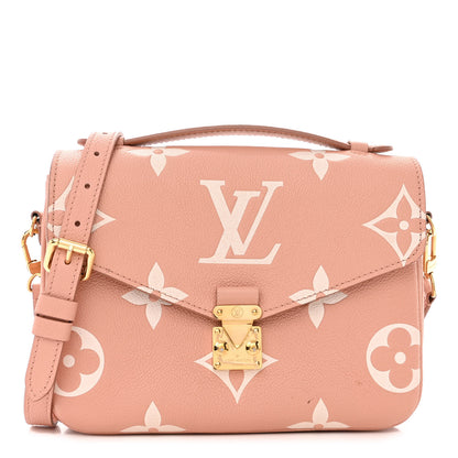 Louis Vuitton Empreinte Monogram Giant Pochette Metis Rose Trianon Cream 1 of 14
