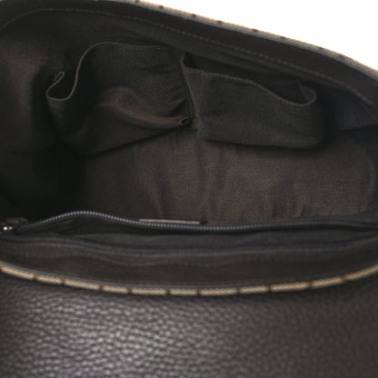 Gucci Monogram Large Flap Messenger Bag Beige Dark Brown 5 of 11