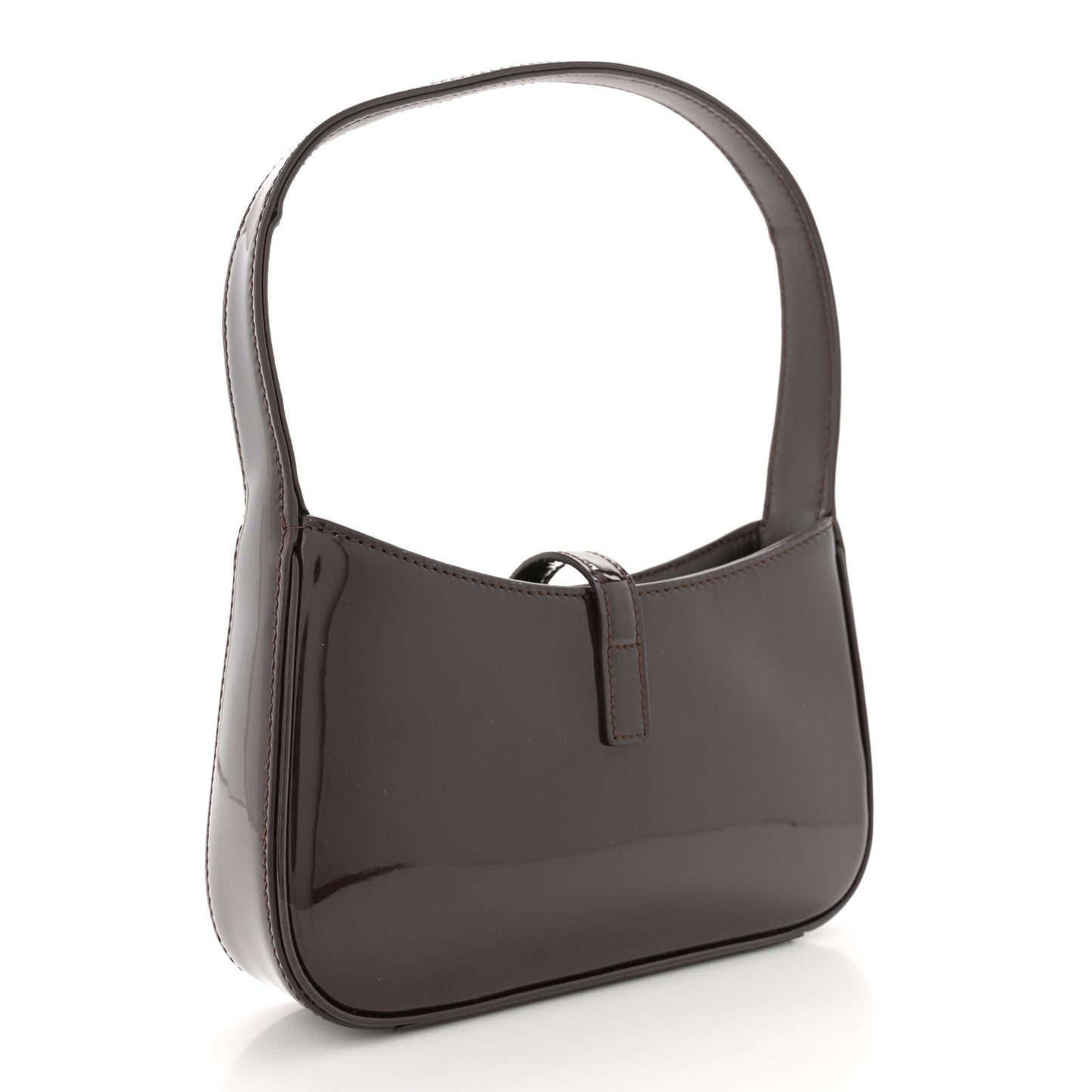 Patent Calfskin Le 5 A 7 Mini Hobo Spicy Chocolate