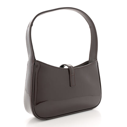Saint Laurent Patent Calfskin Le 5 A 7 Mini Hobo Spicy Chocolate 3 of 13