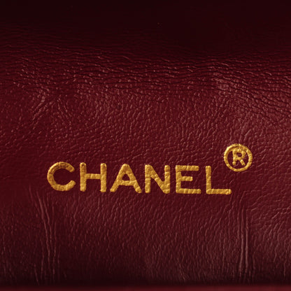 Chanel Lambskin Quilted Small Single Flap Dark Red 7 of 9