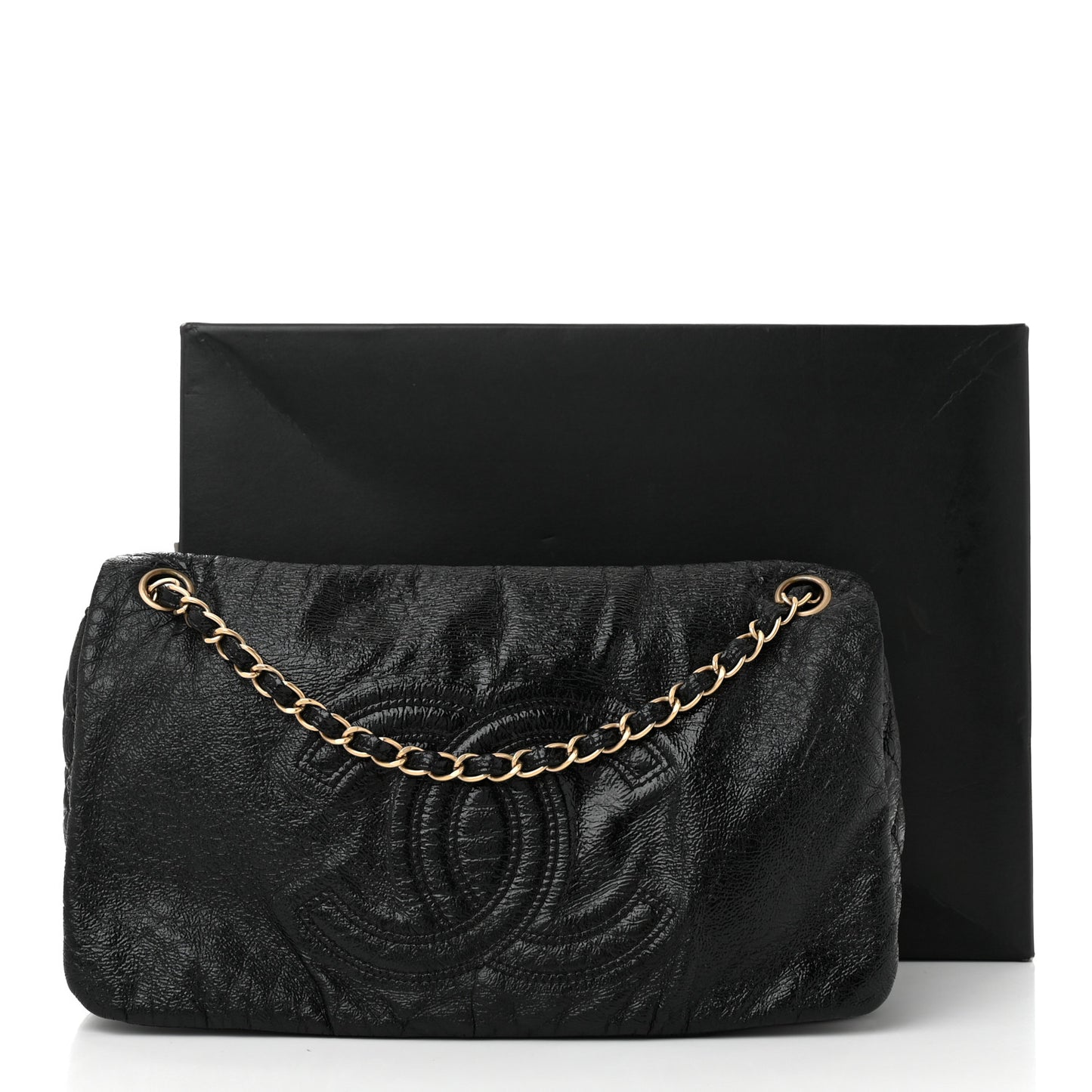 Vinyl Medium Rock and Chain Flap Black Black