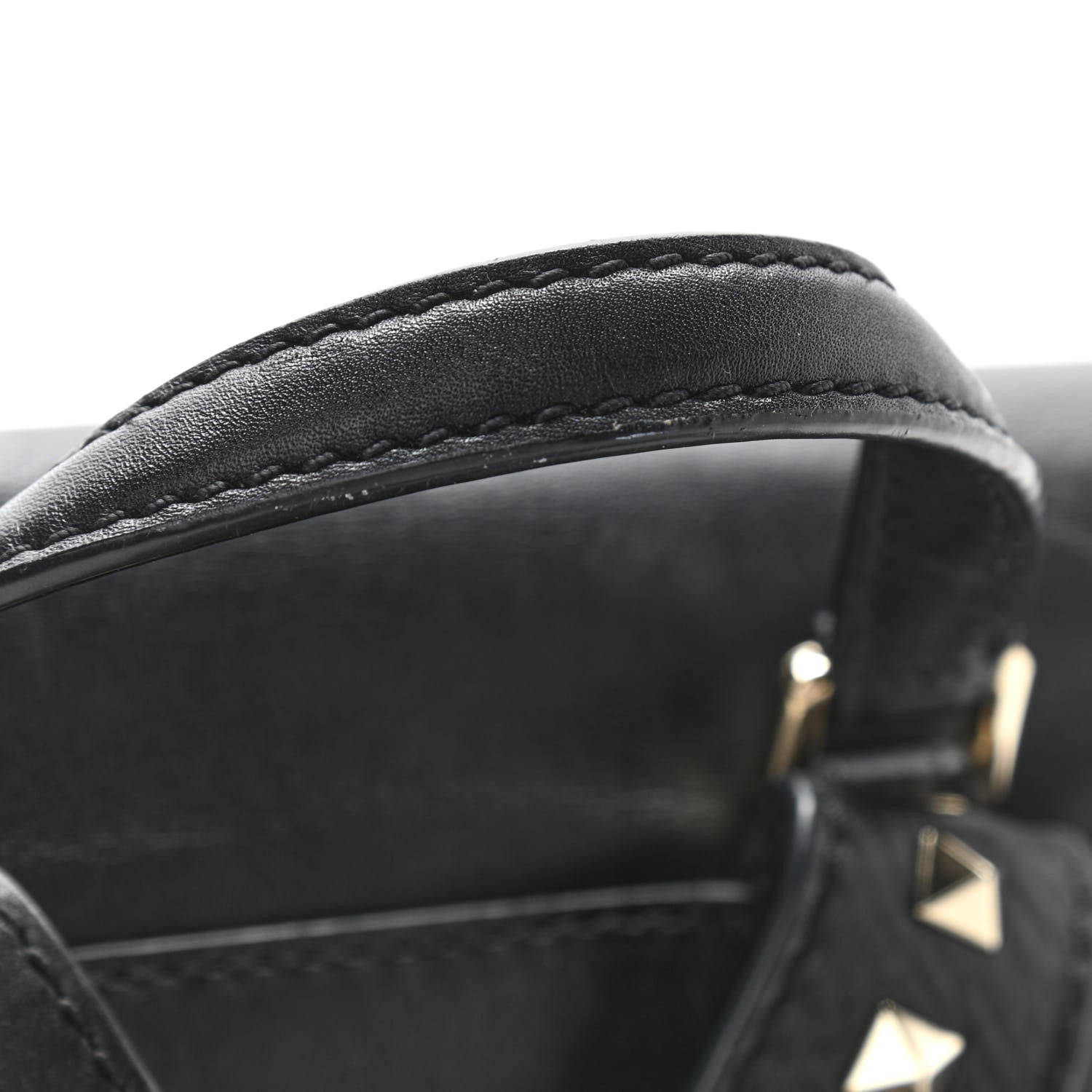Valentino Garavani Vitello Rockstud Demilune Backpack Black 11 of 17