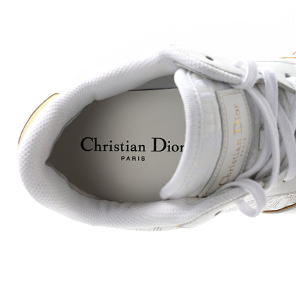 Christian Dior Calfskin Oblique Laser Perforated Dior One Low Sneakers 39.5 Off White Gold 7 of 15