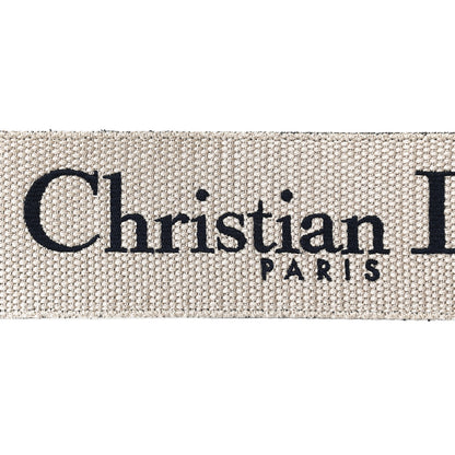 Christian Dior Canvas Embroidered Shoulder Strap Blue 4 of 5