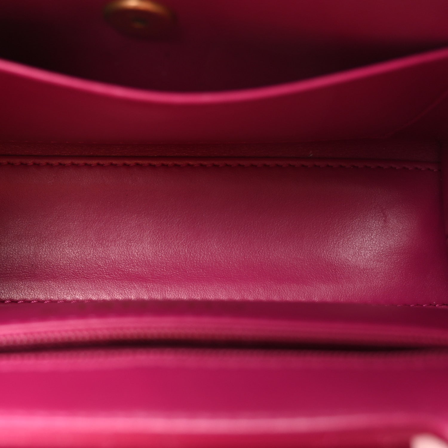 Chanel Shiny Aged Calfskin Quilted Nano Kelly Shopper Dark Pink 5 of 10