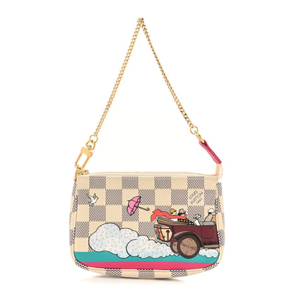 Louis Vuitton Damier Azur 2015 Christmas Animation Mini Pochette Accessories 1 of 8