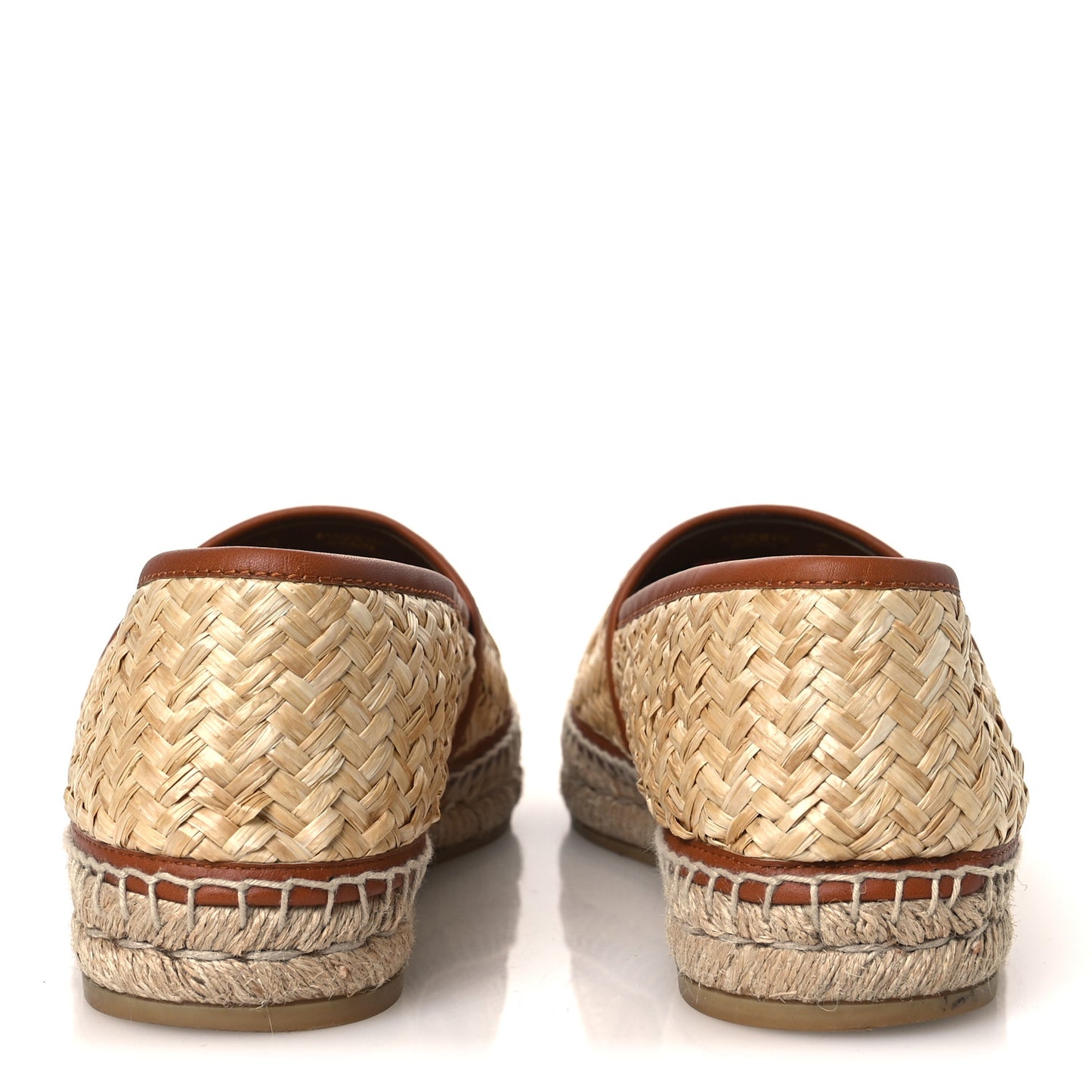Raffia Harness Calfskin Interlocking G Adela Espadrilles 41 Palmi Naturale Harness Brown