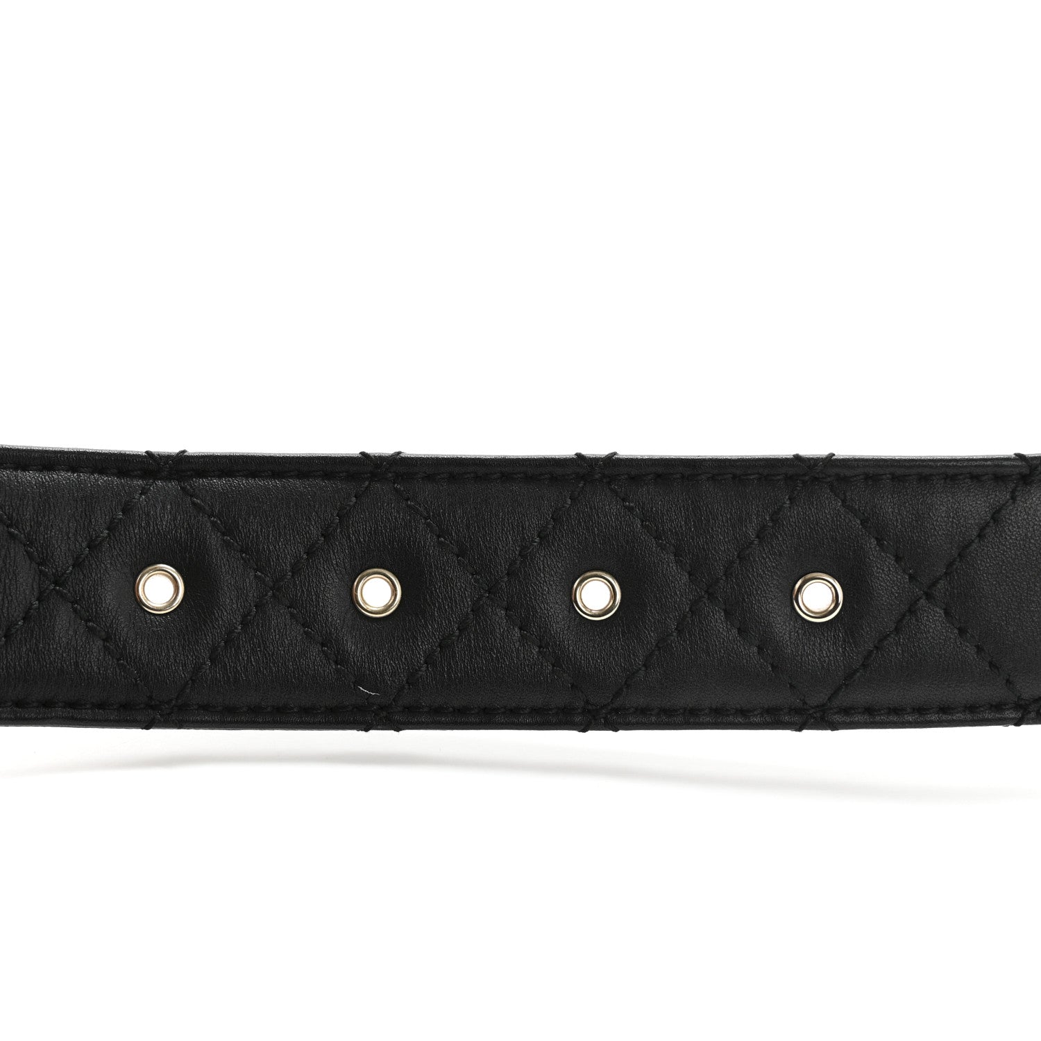 Chanel Calfskin Quilted CC Chain Belt 80 32 Black 3 of 6