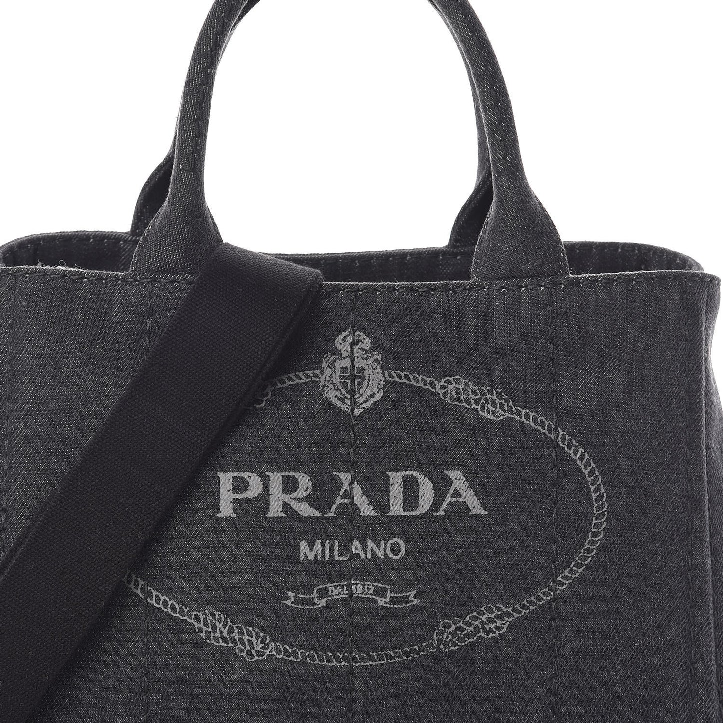Denim Small Logo Tote Black