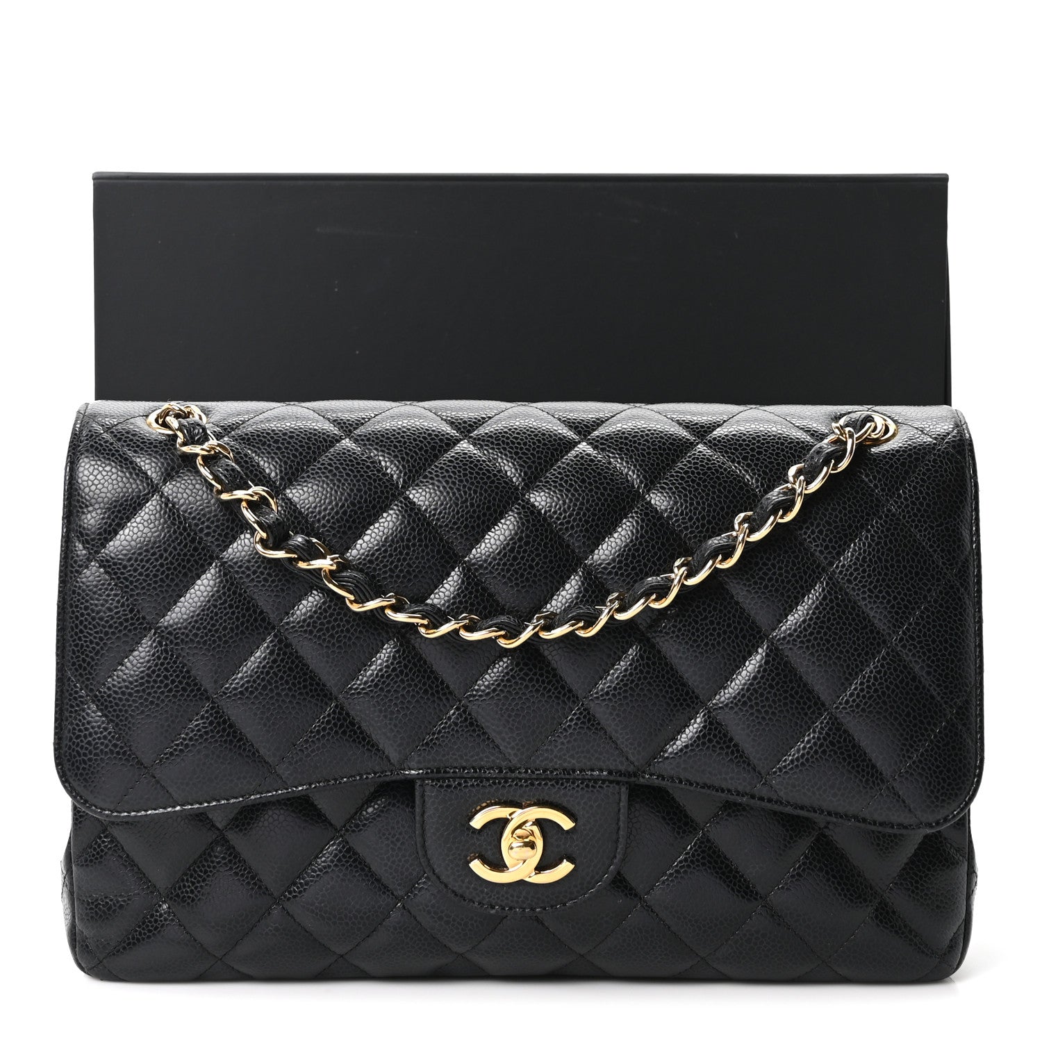 Chanel Caviar Quilted Jumbo Double Flap Black 11 of 11
