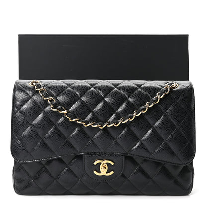 Chanel Caviar Quilted Jumbo Double Flap Black 11 of 11