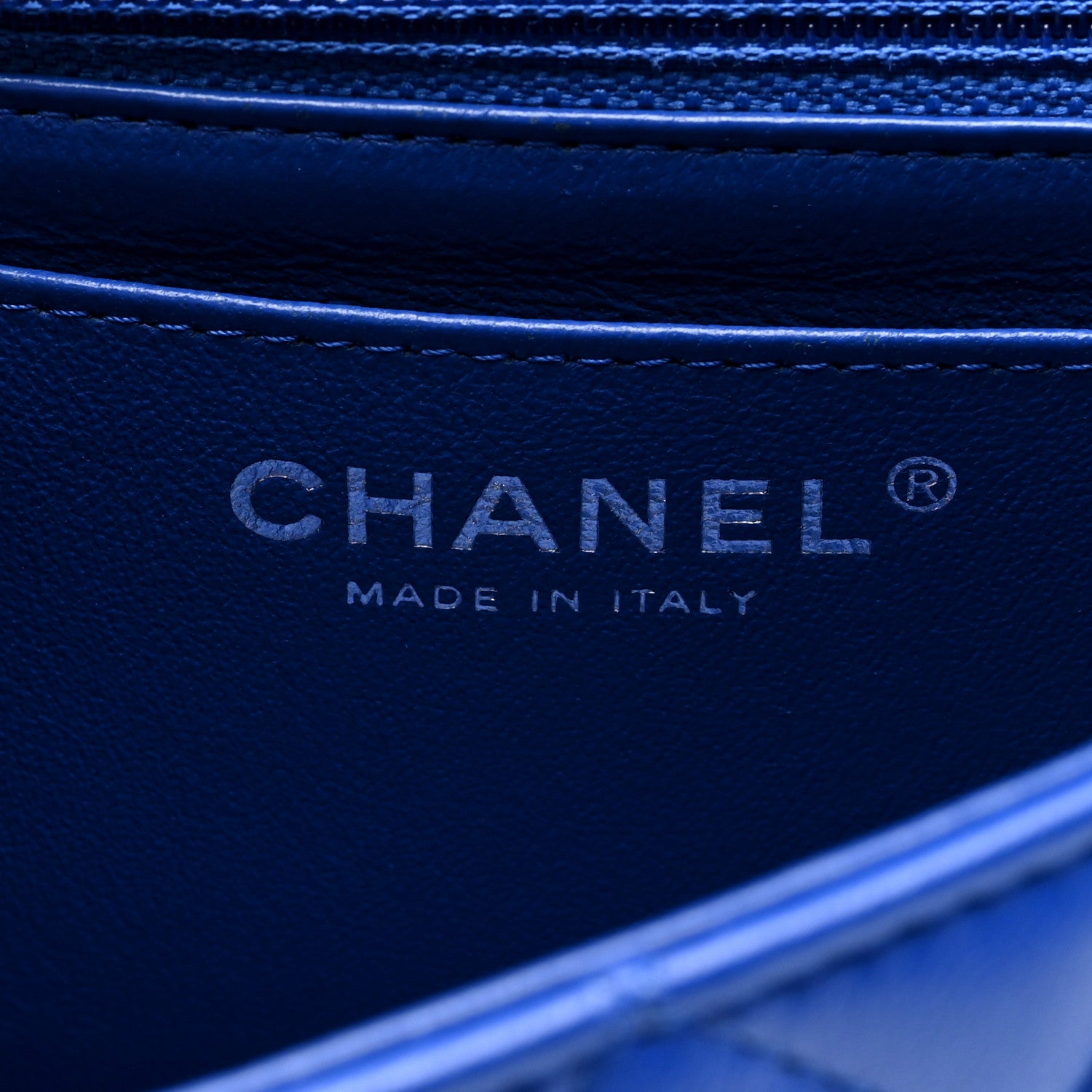 Chanel Lambskin Quilted Mini Rectangular Flap Blue 6 of 10