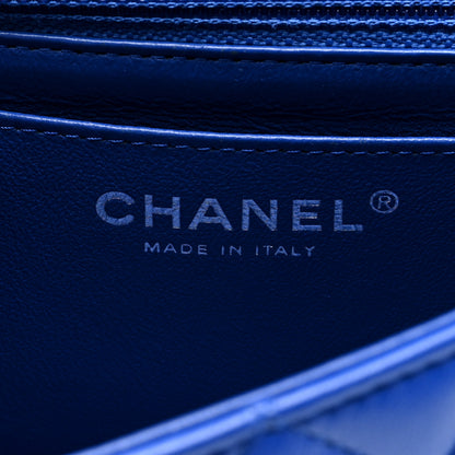 Chanel Lambskin Quilted Mini Rectangular Flap Blue 6 of 10