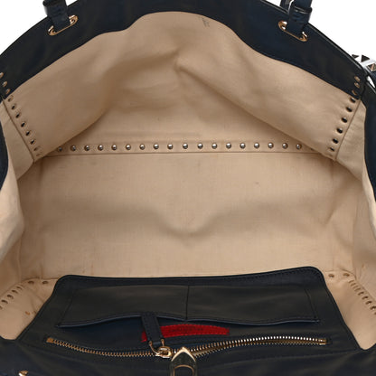 Valentino Garavani Vitello Medium Rockstud Tote Marine 5 of 16