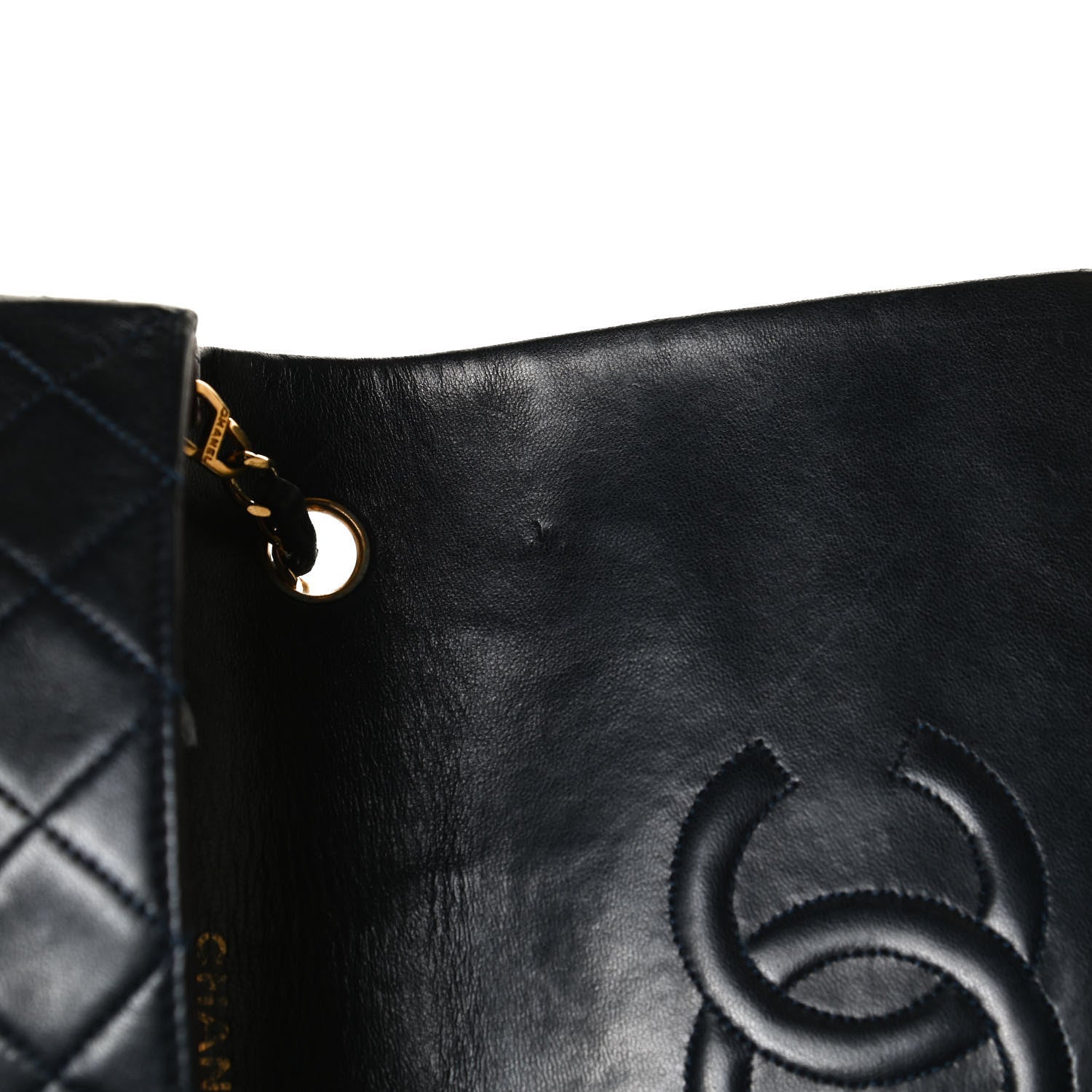 Chanel Aged Calfskin Quilted Medium Pondichery Flap Black 28 of 29
