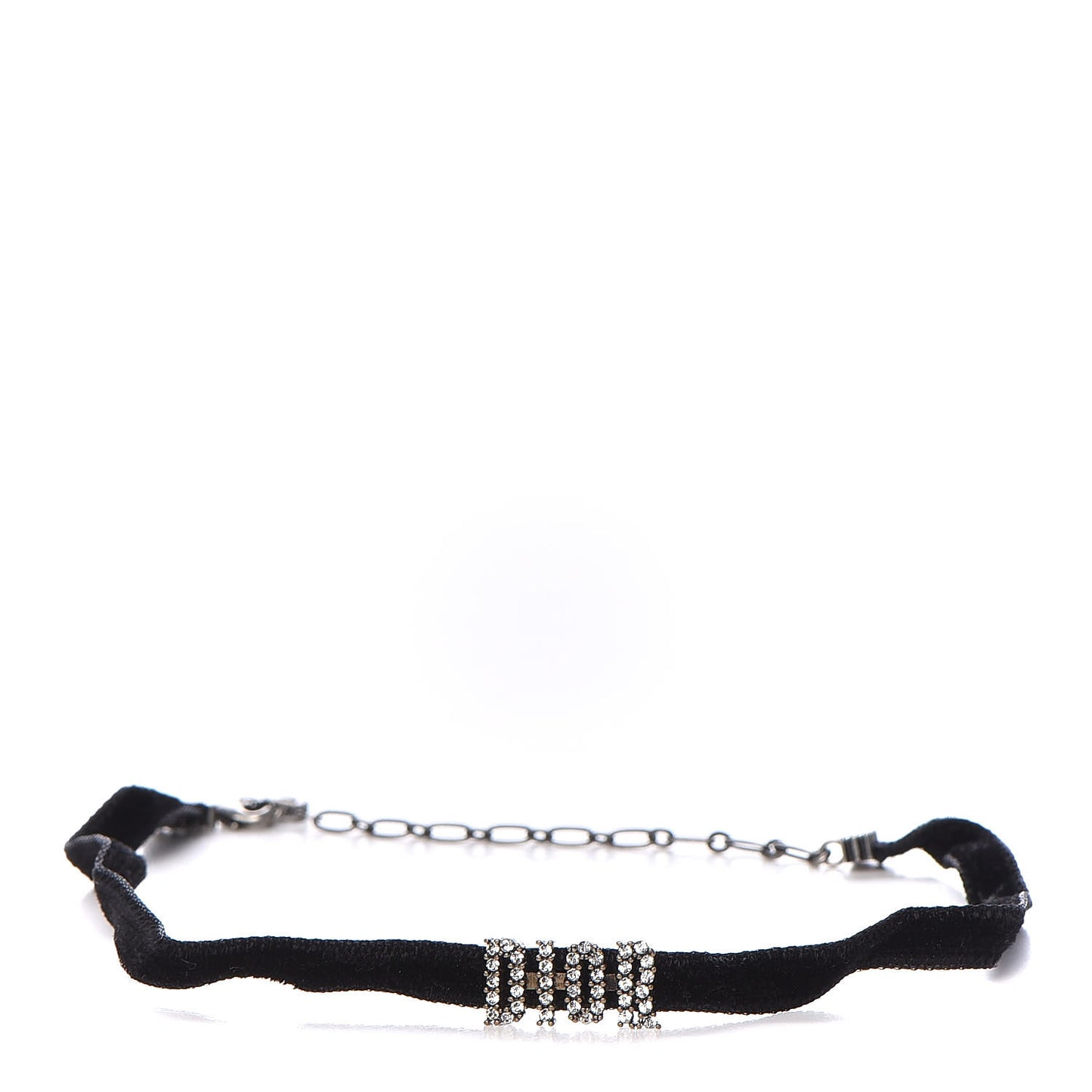 Velvet Crystal DIOR Choker Necklace Black