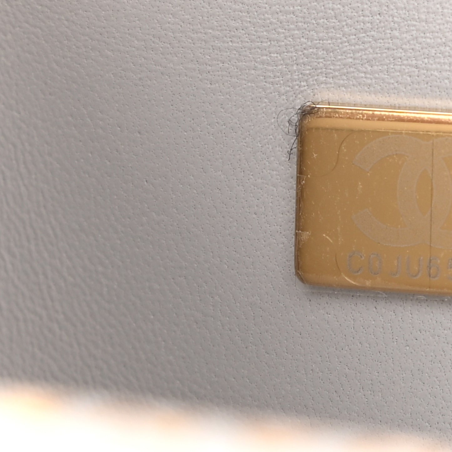 Caviar Quilted Jumbo Double Flap Grey