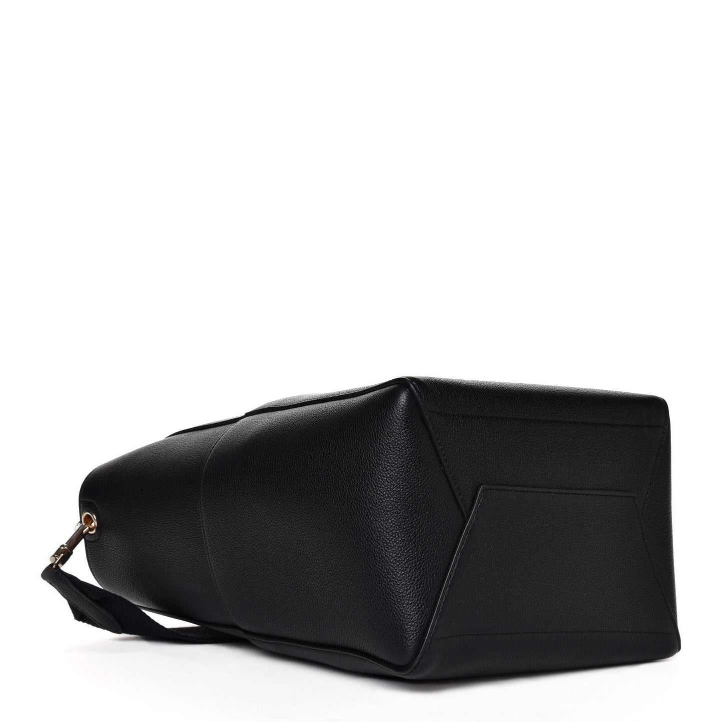 Soft Grained Calfskin Sangle Bucket Bag Black