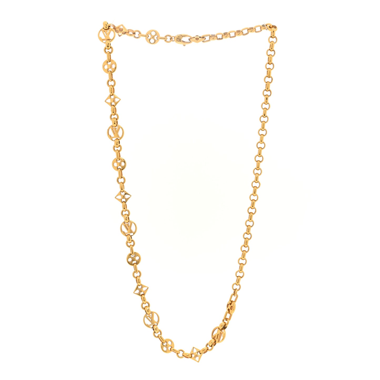Metal Crazy in Lock Necklace Gold