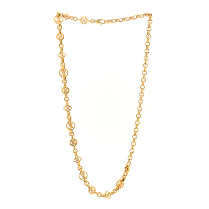 Louis Vuitton Metal Crazy in Lock Necklace Gold 3 of 5