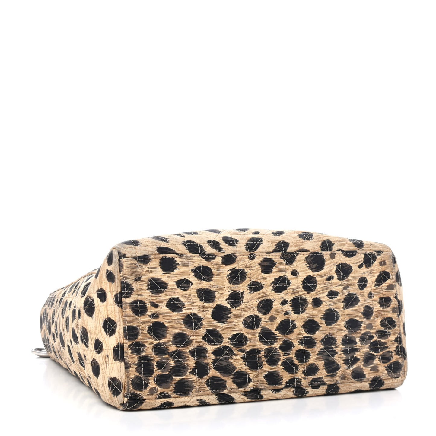 Canvas Leopard Print Medium Lady Dior