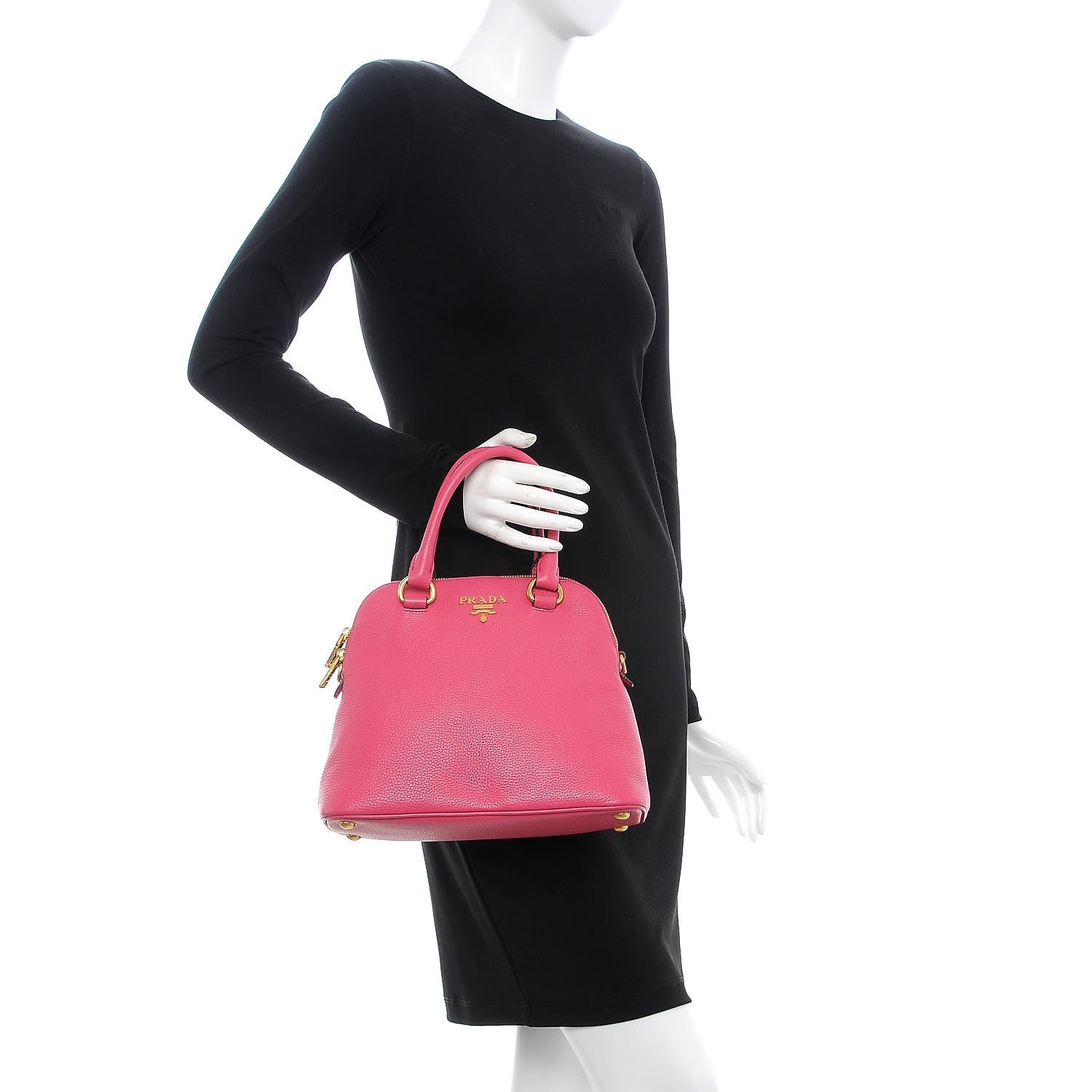 Prada Vitello Daino Tote Peonia 3 of 9