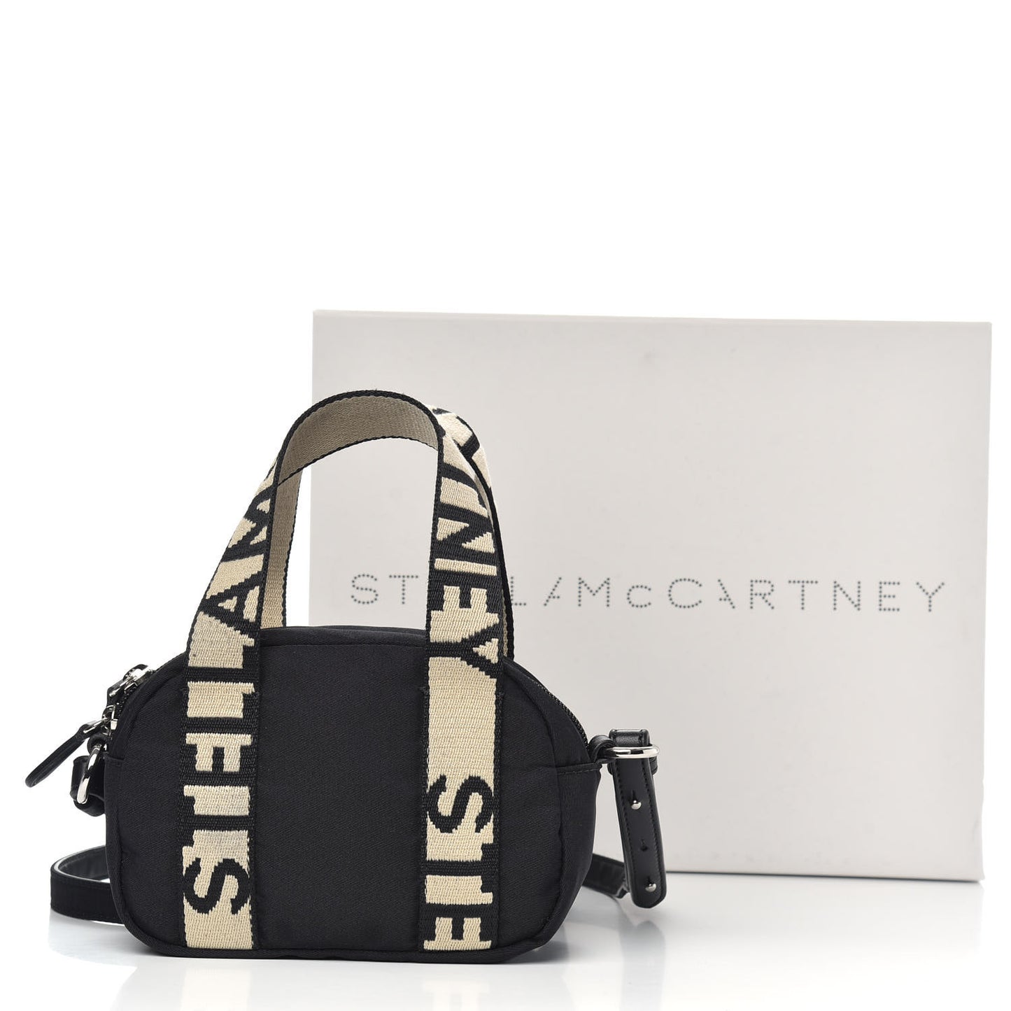 Eco Nylon Mini Boston Crossbody Bag Black
