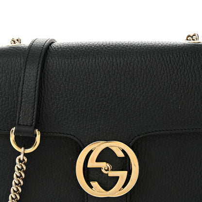 Gucci Dollar Calfskin Small Interlocking G Shoulder Bag Black 8 of 13