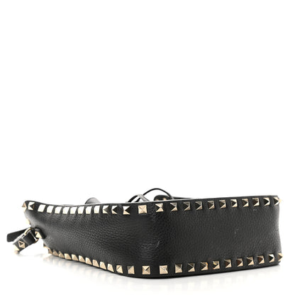 Valentino Garavani Grained Calfskin Rockstud Bucket Bag Black 4 of 13