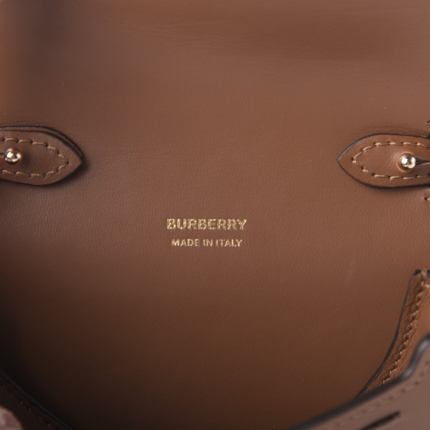 Burberry Calfskin Micro Olympia Card Case Warm Tan 8 of 9