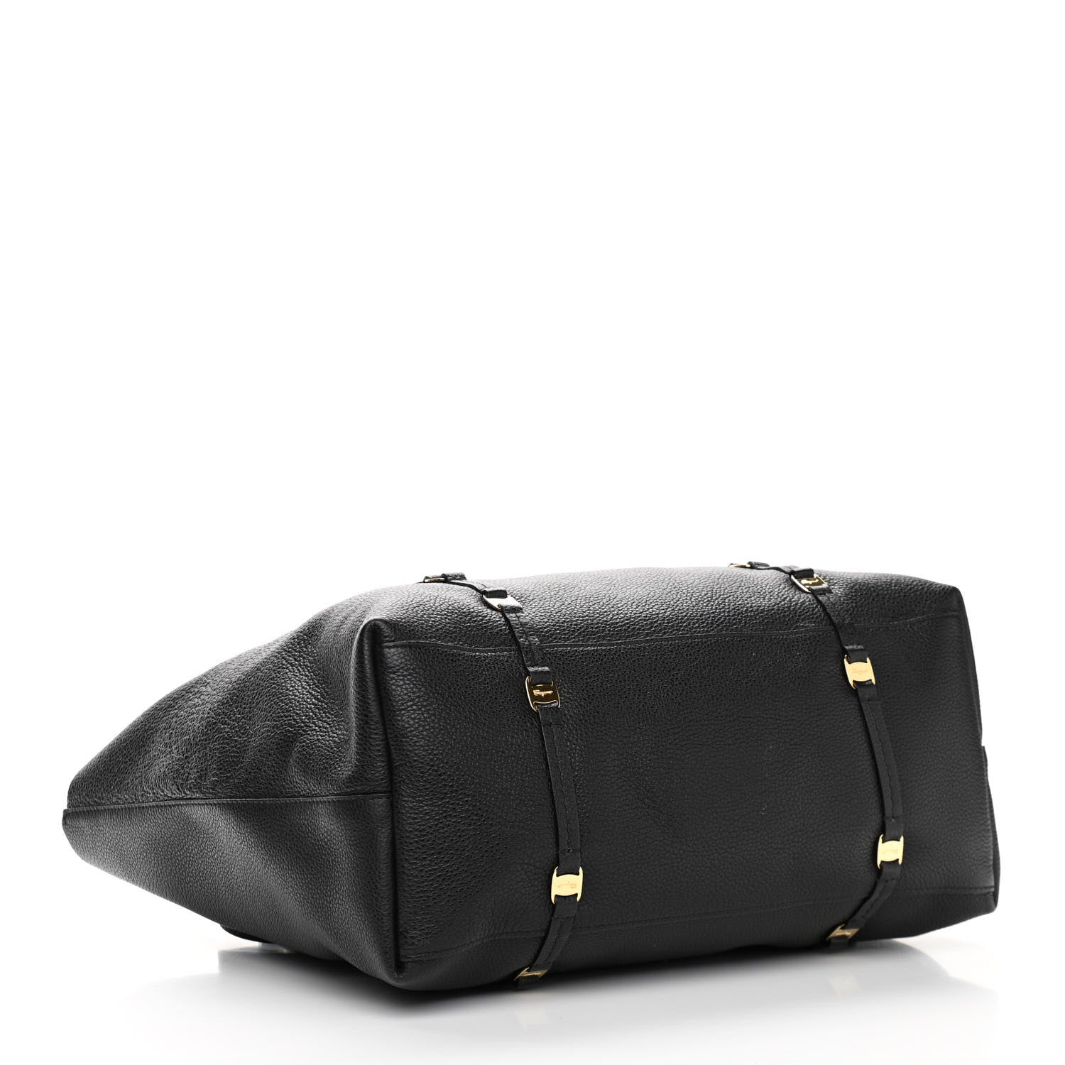 Salvatore Ferragamo Grained Calfskin Emotion Tote Black 5 of 11