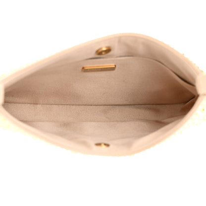 Prada Satin Crystal Cleo Adjustable Strap Shoulder Bag Platino 5 of 11