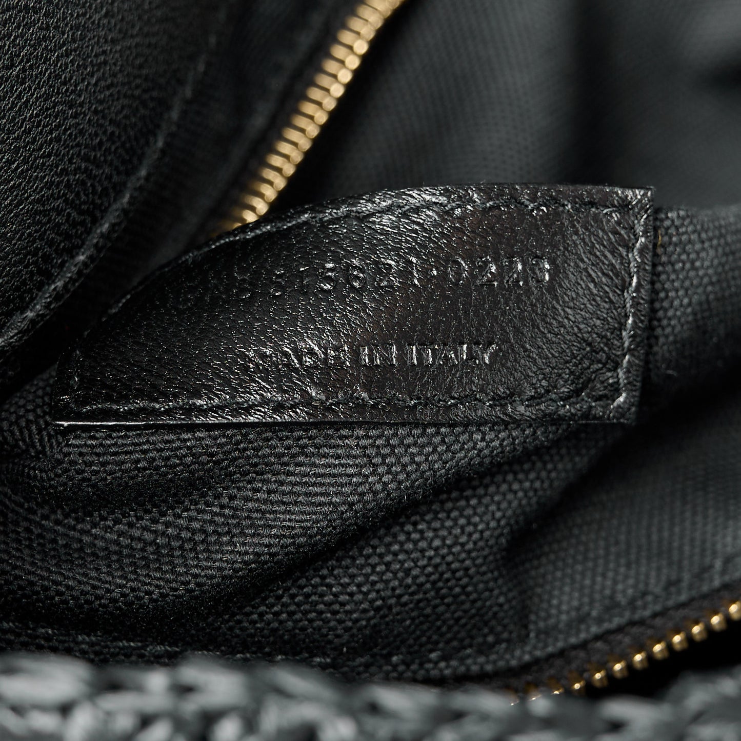Raffia Monogram Medium Jamie Black