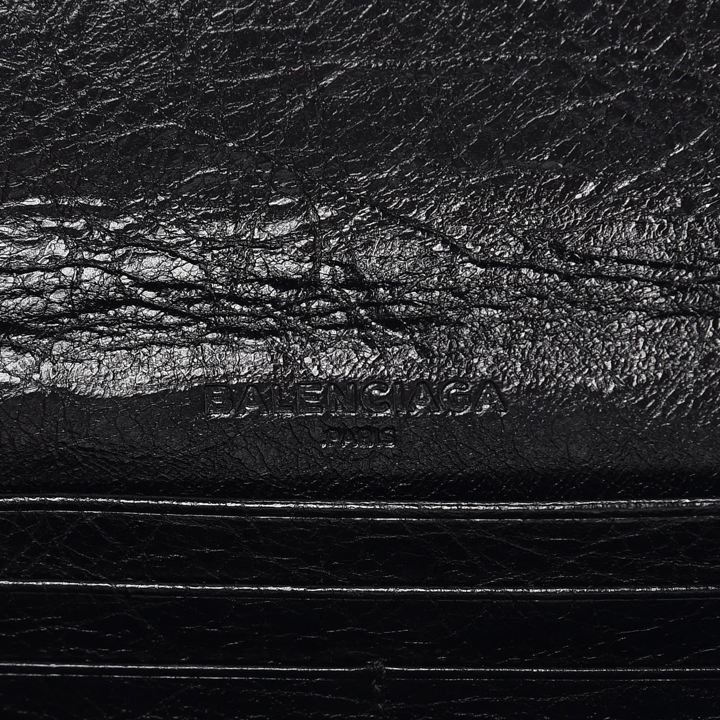 Agneau Classic Hardware Money Wallet Black