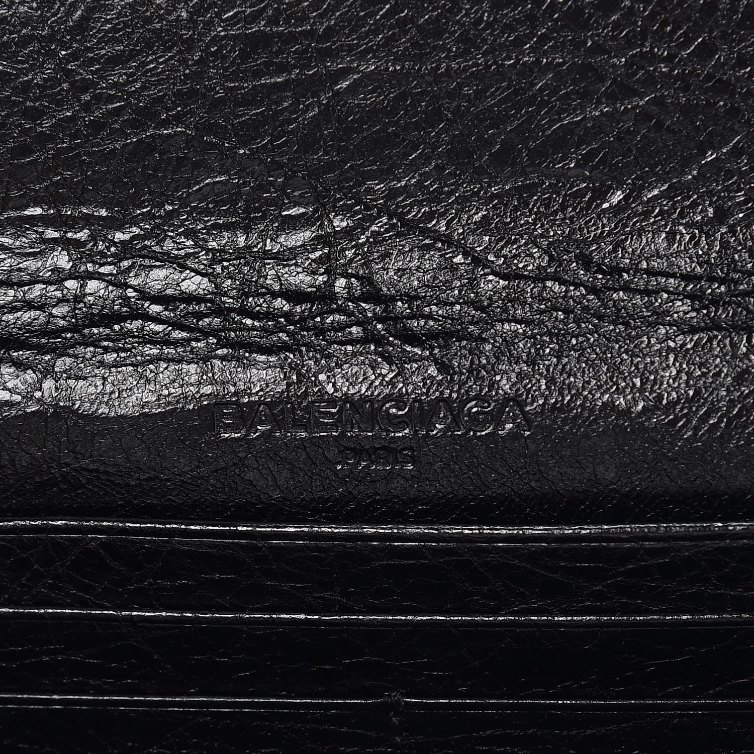 Balenciaga Agneau Classic Hardware Money Wallet Black 6 of 6