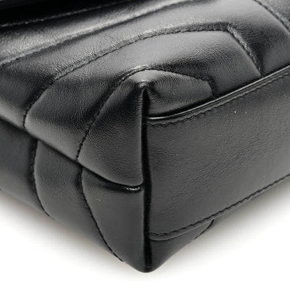 Saint Laurent Calfskin Y Quilted Monogram Toy Loulou Crossbody Bag Black 8 of 10