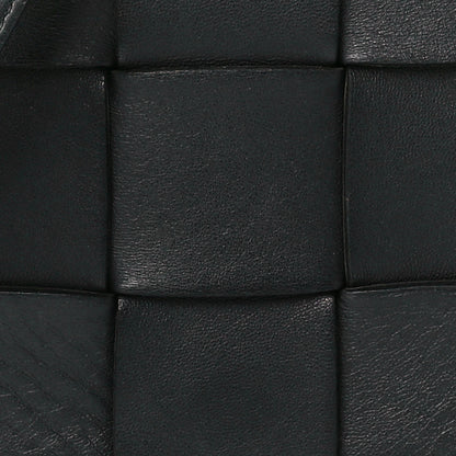 Bottega Veneta Lambskin Maxi Intrecciato Cassette Crossbody Bag Black 9 of 12