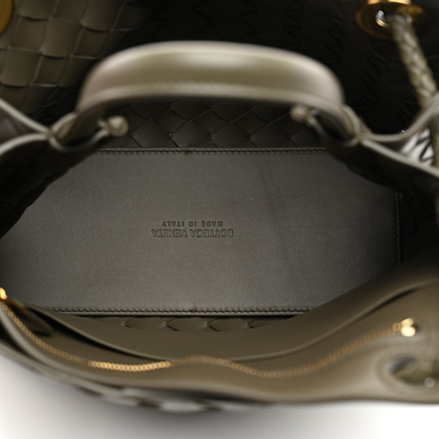Nappa Intrecciato Small Andiamo Shoulder Bag Cypress