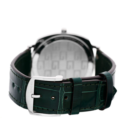 Gucci Stainless Steel Alligator 38mm Grip Quartz Watch Green 2 of 4