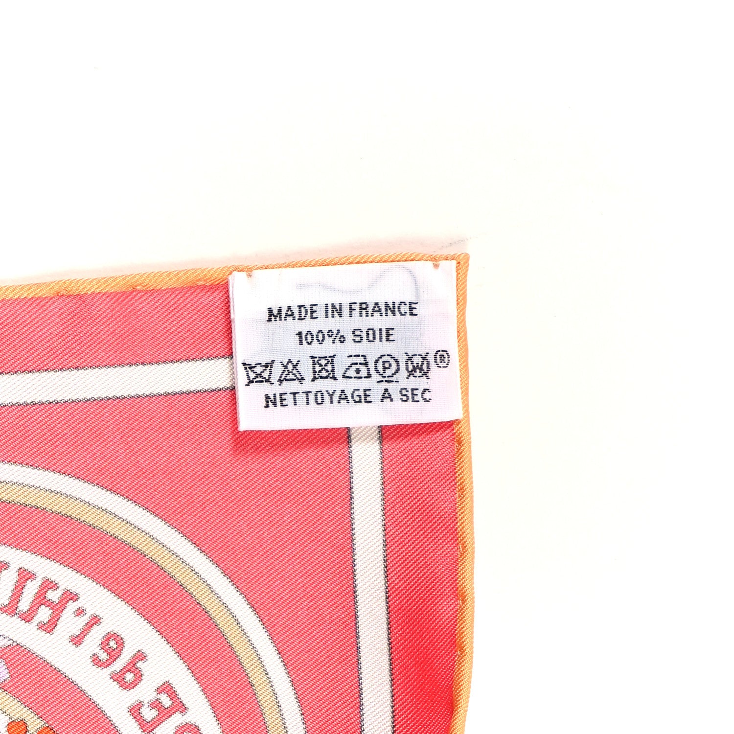 Hermes Silk Le Sacre De L'Hiver Pocket Square Rose Parme White 4 of 4