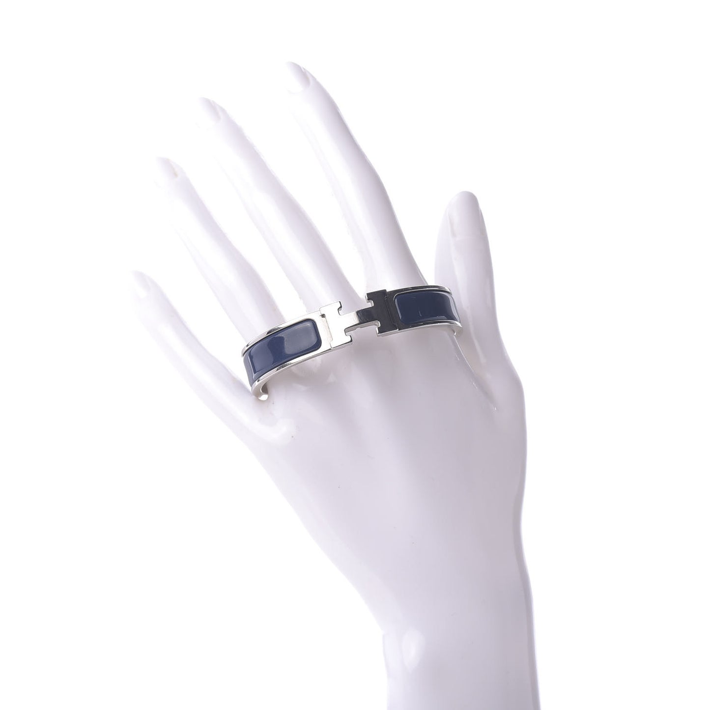 Narrow Enamel Clic Clac H Bracelet PM Bleu Indigo