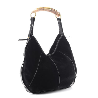 Saint Laurent Velvet Beaded Mombasa Black 3 of 17