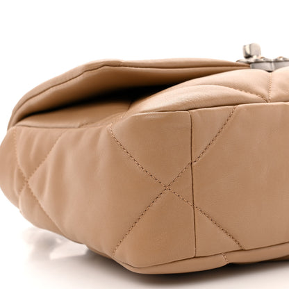 Chanel Lambskin Quilted Medium Chanel 19 Flap Dark Beige 9 of 11