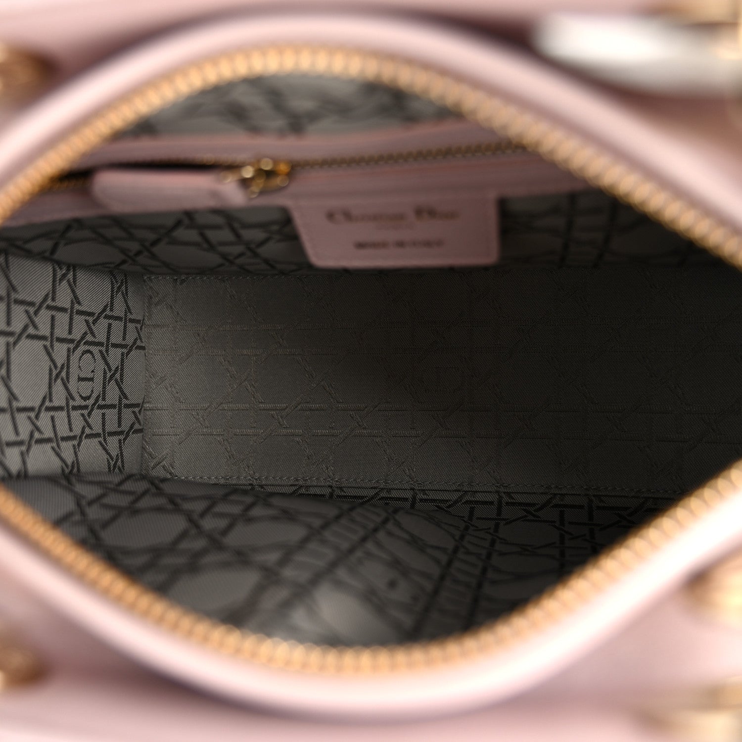 Christian Dior Pearly Lambskin Cannage Medium Lady Dior Lotus 5 of 10