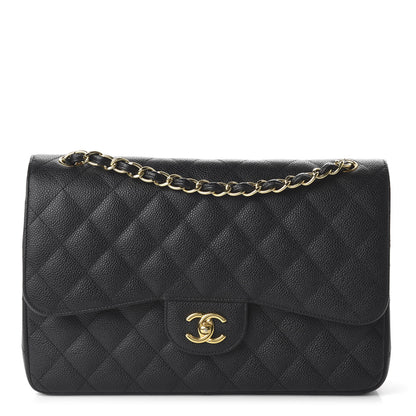 Chanel Caviar Quilted Jumbo Double Flap Black 1 of 11