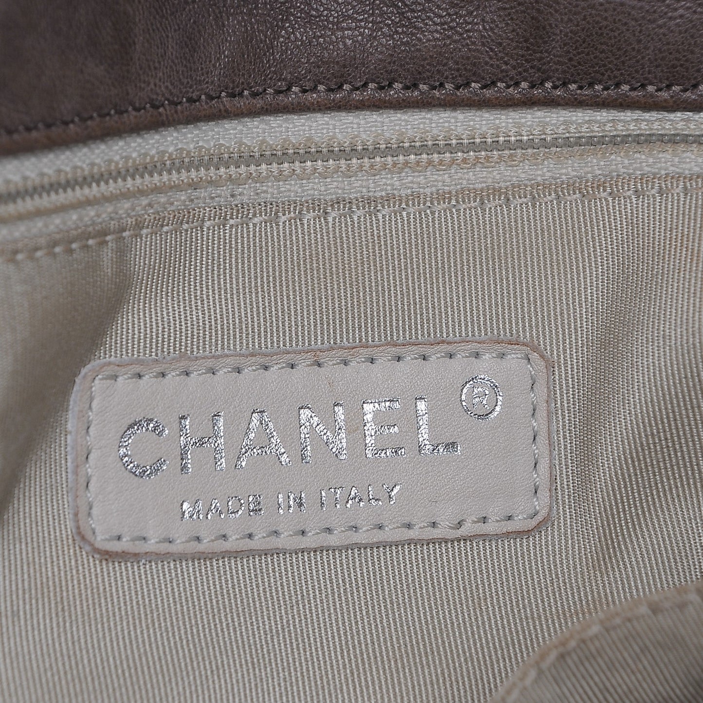 Washed Lambskin Quilted Chain Around Maxi Flap Taupe