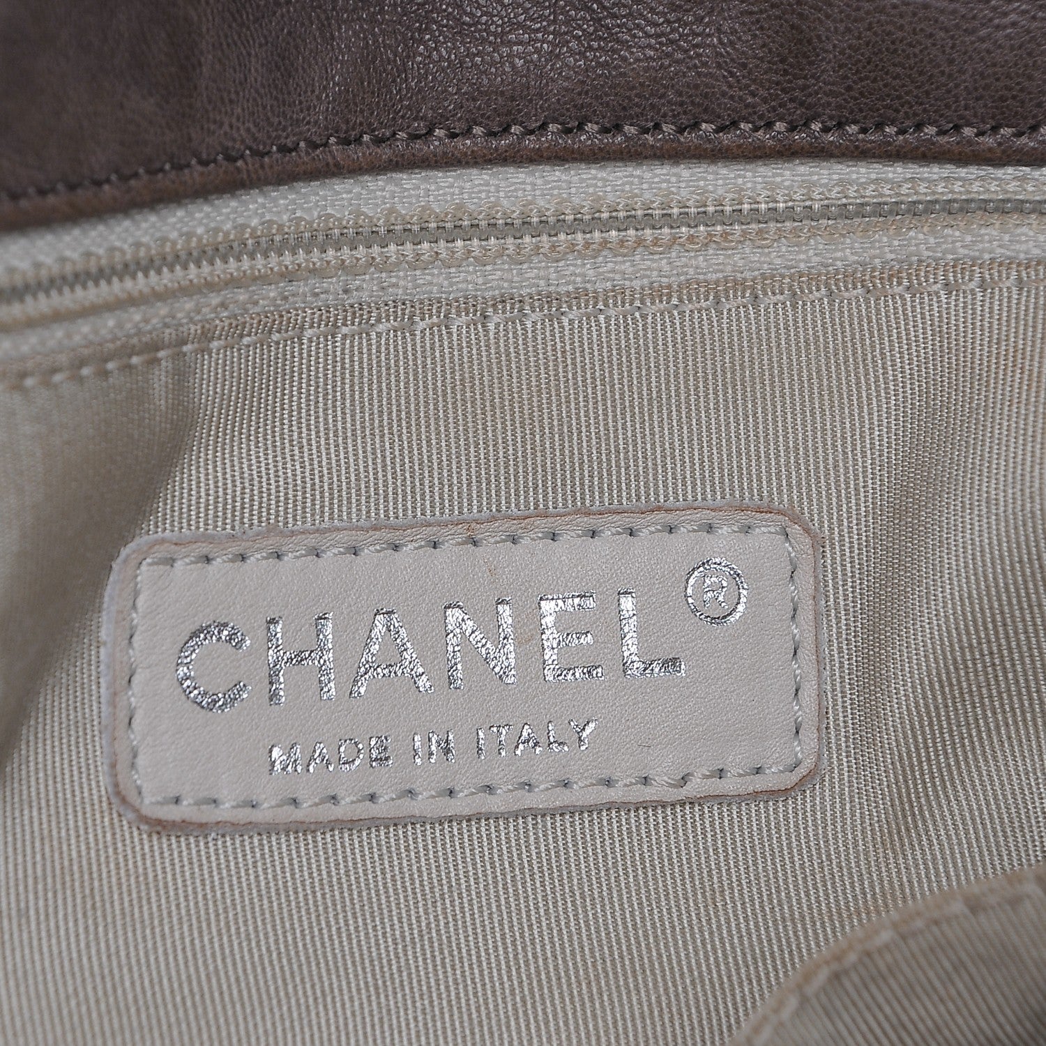 Chanel Washed Lambskin Quilted Chain Around Maxi Flap Taupe 6 of 7